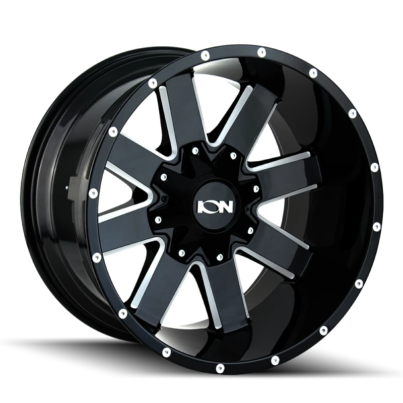 ION 141 Felge 17x9 für 8x165.1 BP mit -12mm Offset in Gloss Black Milled