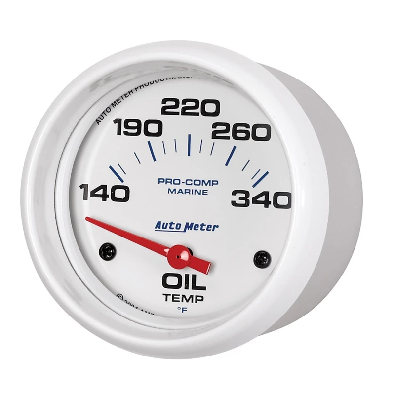 Autometer Marine Weißes Air-Core-Elektrisches Öl-Temperatur-Anzeige 2-5/8in 140-300 Grad F