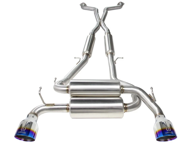 aFe Takeda 2-1/2 Zoll 304SS Cat-Back Auspuff Infiniti G37 08-13/Q60 14-15 V6-3.7 mit Blue Flame Endrohren