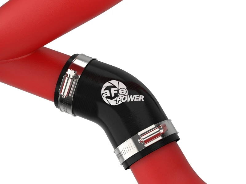 aFe Bladerunner 2-1/4 Zoll Aluminium Hot Charge Pipe Schwarz 20-23 Ford Explorer/Explorer ST - Rot