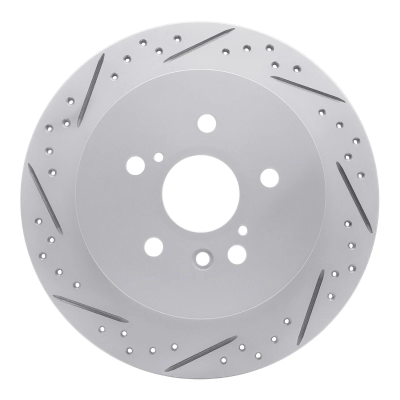 DFC 08-13 Toyota Highlander Rear Left Drilled & Slotted Geoperformance Rotor