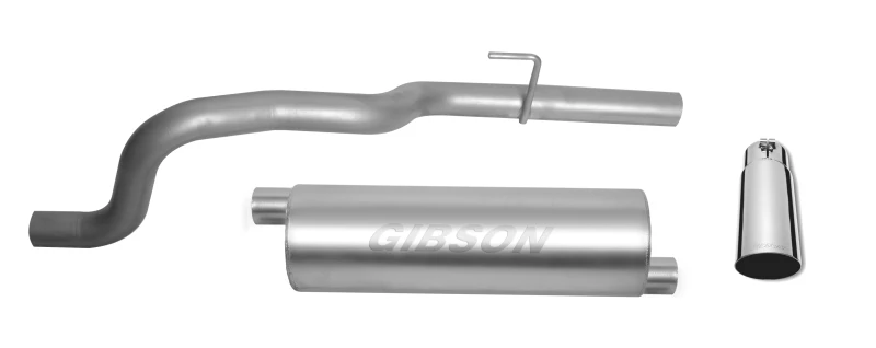 Gibson 02-04 Jeep Grand Cherokee Laredo 4.0L 2.5in Cat-Back-Einzelabgasanlage - Edelstahl