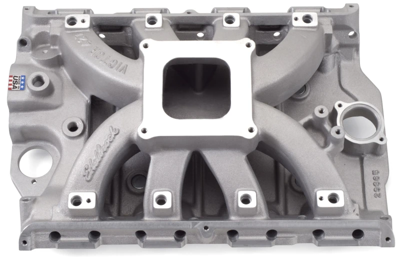 Edelbrock 390-428 Ford FE Victor EFI-Ansaugkrümmer 4150 Flanschbefestigung