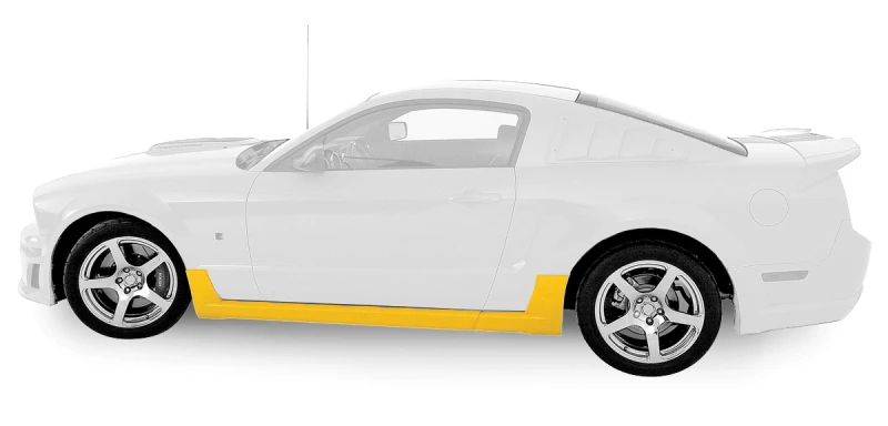 Roush 2005-2009 Ford Mustang 4.0L/4.6L unbemaltes Seiten Schwellen Kit