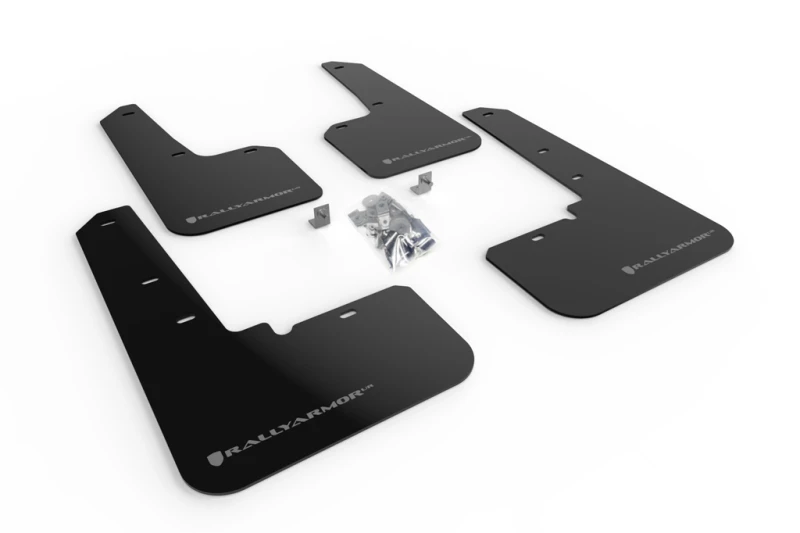 Rally Armor Black UR Mud Flap w/Silver Logo for 20-24 Subaru Outback