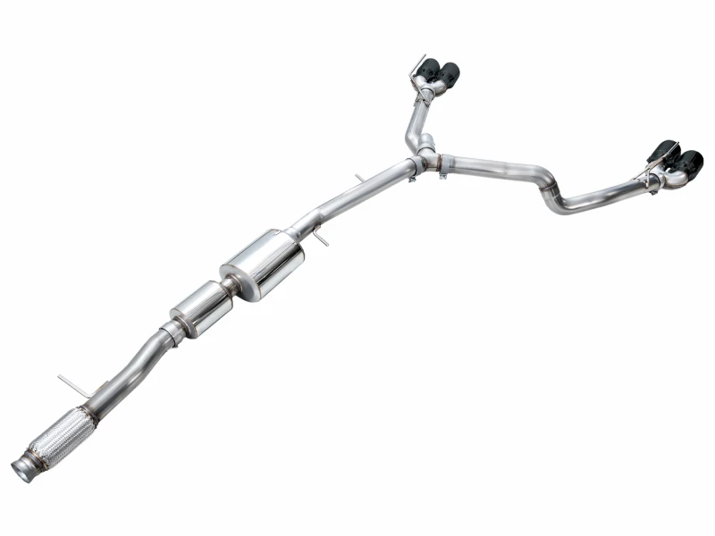 AWE Tuning 2021+ GMC Tahoe/Yukon 5.3L 0FG Split Rear Exit Catback Exhaust - Quad Diamond Blk Tips