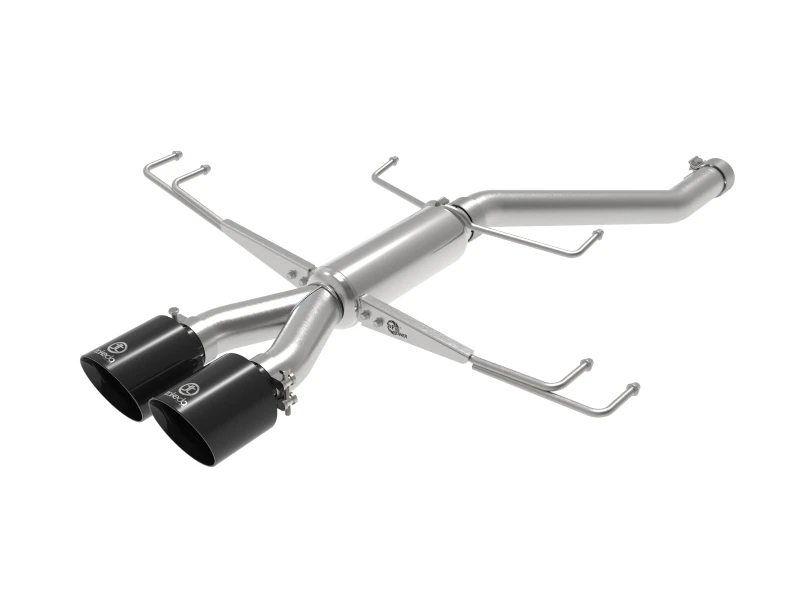 aFe Takeda 2.5in 304SS Axle-Back Exhaust System 17-19 Honda Civic Type R L4-2.0L (t) - Black Tip