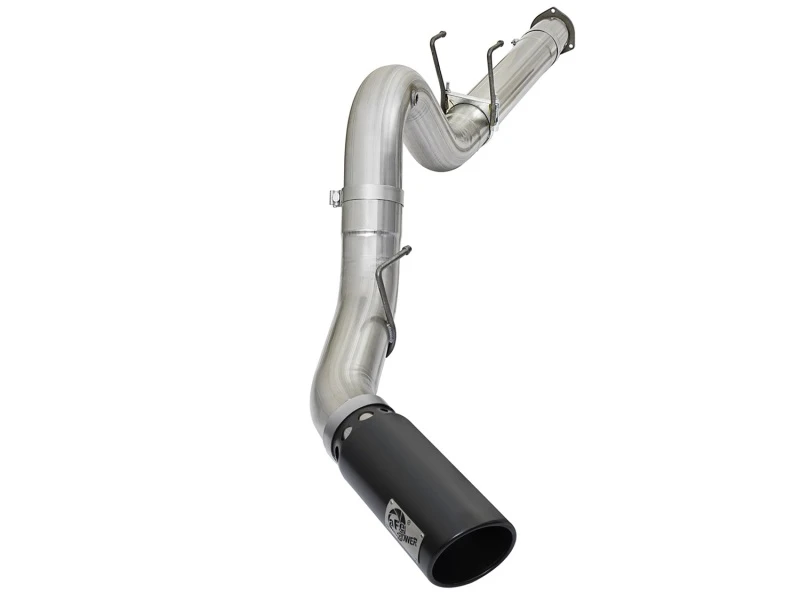 aFe ATLAS 5-Zoll-DPF-Rücklauf-Alum-Stahl-Auspuffsystem mit schwarzer Spitze 2017 Ford Diesel Trucks V8-6,7L (td)