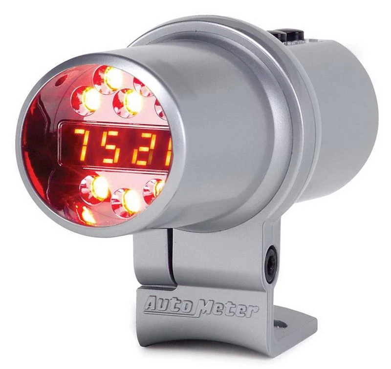 Autometer Schaltlicht Level 2 DPSS Digital mit Multi-Farben-LED Silberner Sockelmontage