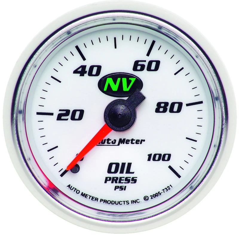 Autometer NV 52mm 0-100 PSI Öldruck-Mechanisches Messgerät
