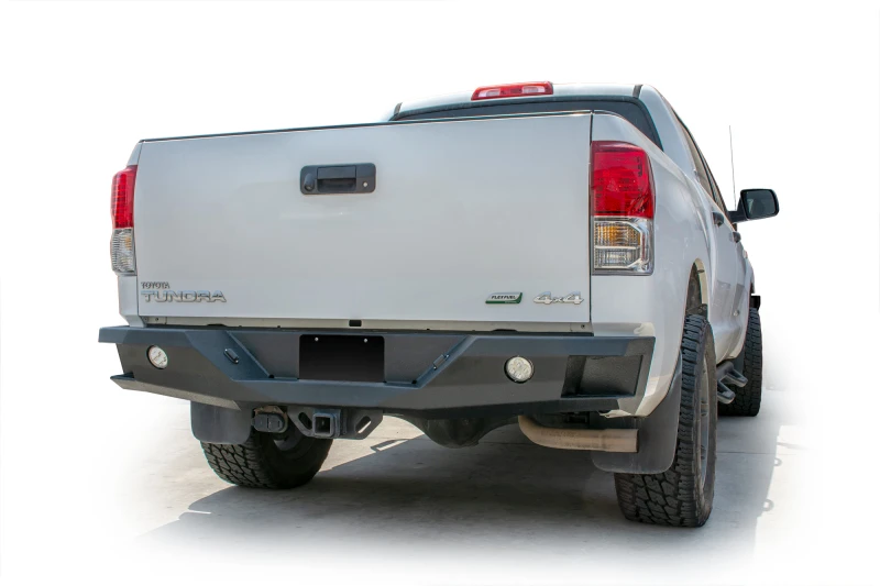 DV8 Offroad Rear Bumper for 07-13 Toyota Tundra Winch Ready - Black Powdercoat