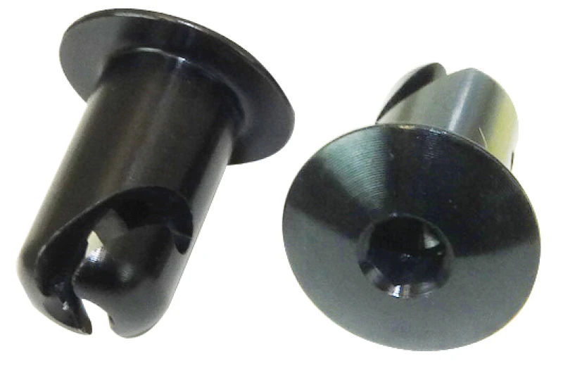 Moroso Quick Fastener - Oval Head - 7/16in x .500in - Aluminium - Schwarz - 10er Pack