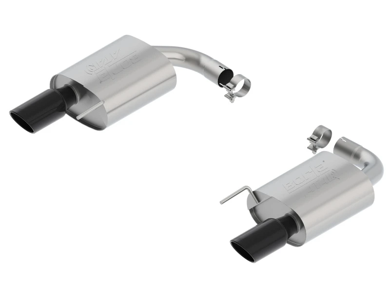 Borla Atak S Hecksektion 15-17 Ford Mustang GT 5.0L V8 MT/AT 2,5 Zoll Rohr 4 Zoll Spitze (Schwarz-Chrom)