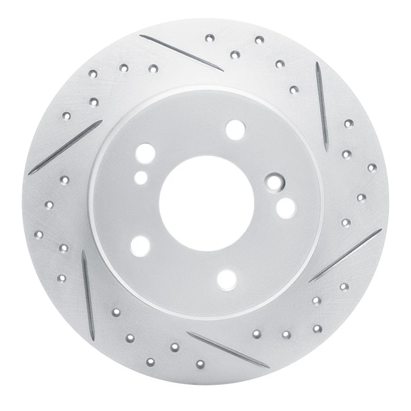 DFC 87-15 Chrysler Crossfire Rear Right Drilled & Slotted Geoperformance Rotor