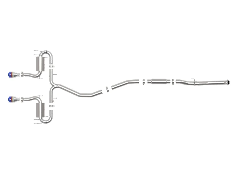 aFe Takeda 3-Zoll-304-SS-Kat-Abgas-System mit Blue-Flame-Spitzen 17-20 Honda Civic Sport L4-1,5L (t)