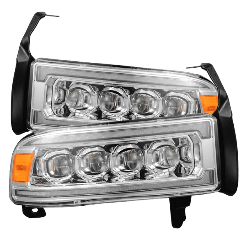AlphaRex 94-01 Dodge Ram 1500 NOVA LED Headlights Chrome w/ Activ. Light Seq. Signal and SB DRL