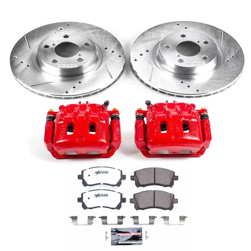 Power Stop Front Z26 Street Warrior Brake Kit w/Calipers for 98-02 Subaru Forester