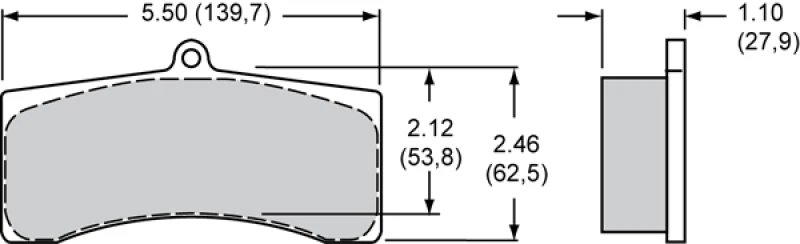 Wilwood pad 9728J ip polymatrix axle set