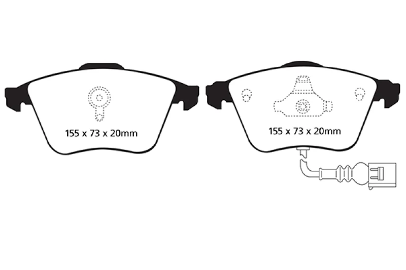 EBC 07-10 Audi TT Quattro 3.2 Redstuff Front Brake Pads