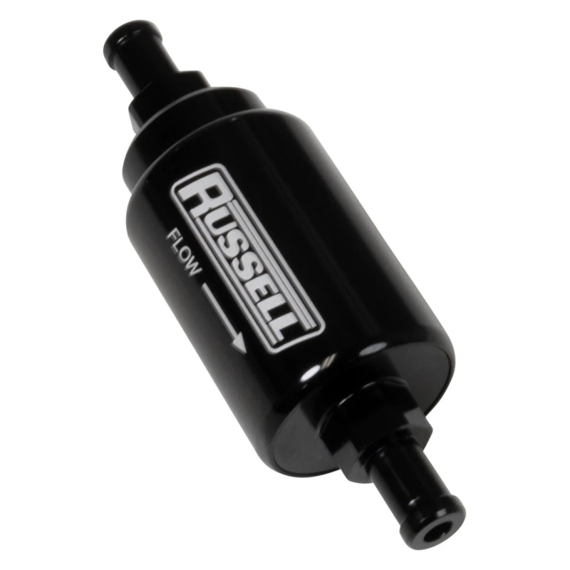 Russell 5/16 Male To 5/16 Male Barbed Fuel Check Valve - Black Anodized