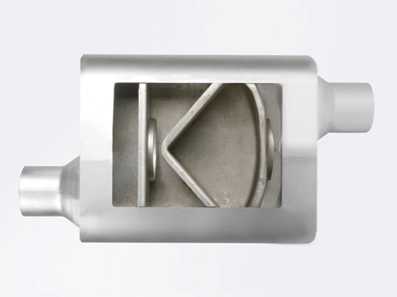 aFe Scorpion Replacement Alum Steel Muffler 2-1/2in In/Out Baffled Offset/Offset 13inL x10inW x4inH