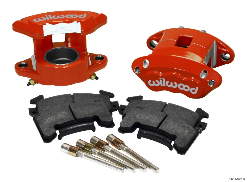 Wilwood D154 Vordere Bremssattel-Kit - Rot 2,50 Zoll Kolben 1,04 Zoll Rotor