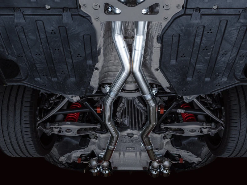 AWE Track Edition Kat-Endschalldämpfer für BMW G8X M3/M4 - Chromsilberne Endrohre