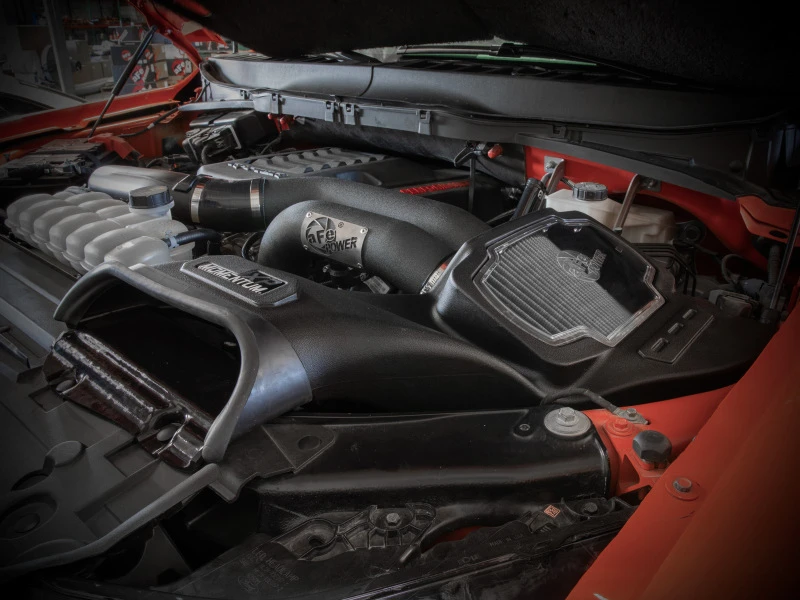 aFe 21-22 Ford F-150 Raptor V6-3.5L(tt) Momentum XP Kaltluft-Ansaugsystem Schwarz mit Pro Dry S Filter