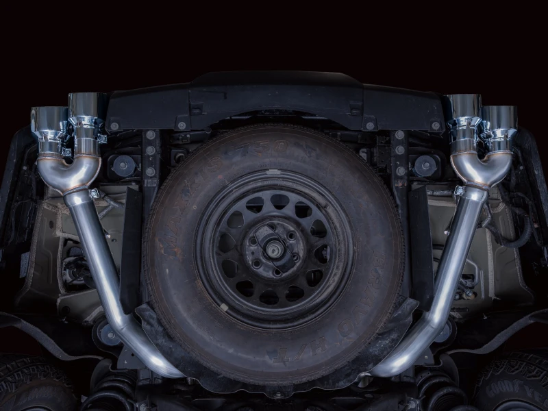 AWE Tuning 2021+ GMC Suburban/Yukon XL 5.3L 0FG Split Rear Exit Catback - Quad Chrome Silver Tips
