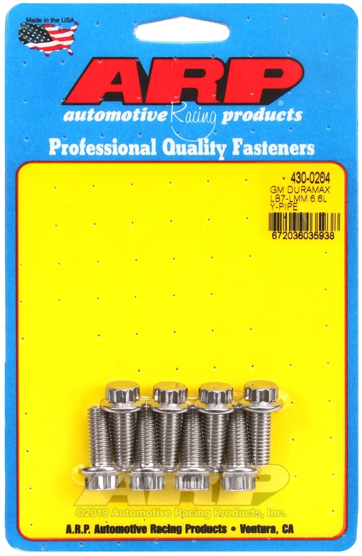 ARP GM Duramax LB7-LMM 6.6L Edelstahl 12-Punkt Y-Rohr Schraubensatz