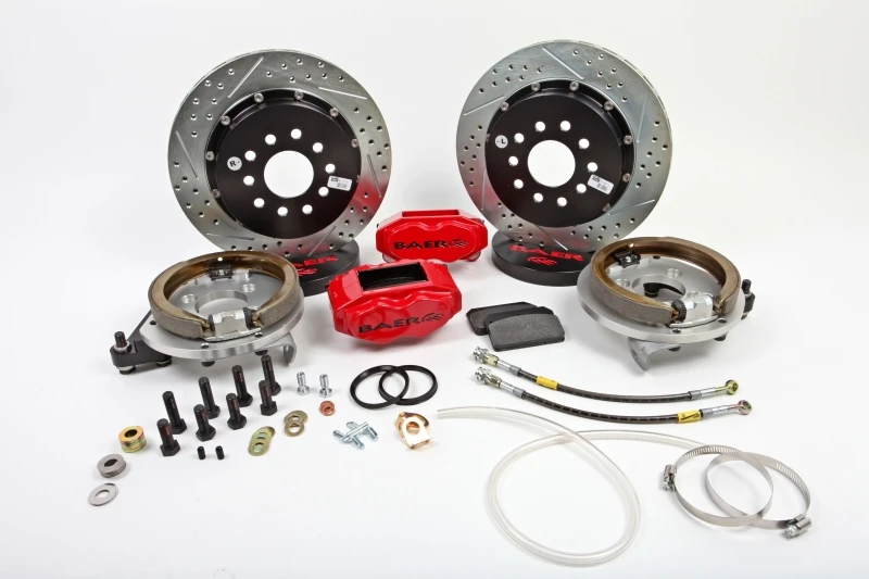 Baer Brakes Rear Ends w/ Ford 9in Torino Bearing Housing Ends 13in SS4+ Rear SDZ Brake Kit - Black
