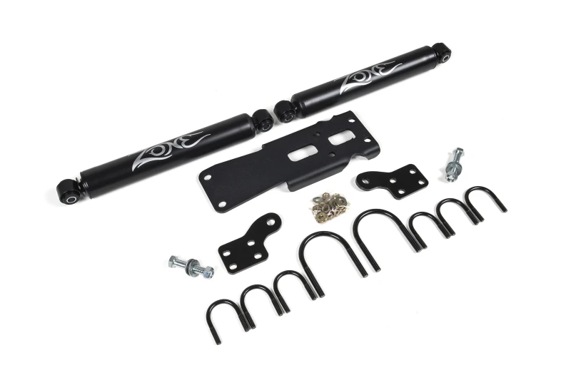 Zone Offroad 07-18 Jeep Wrangler JK Dual Steering Stabilizer Kit