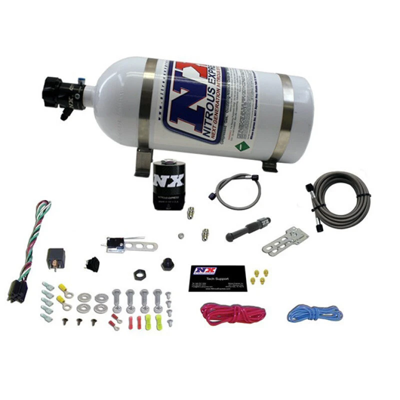 Nitrous Express Dry EFI Einzel-Düsen Nitrous Kit (35-150PS) mit 10lb Flasche