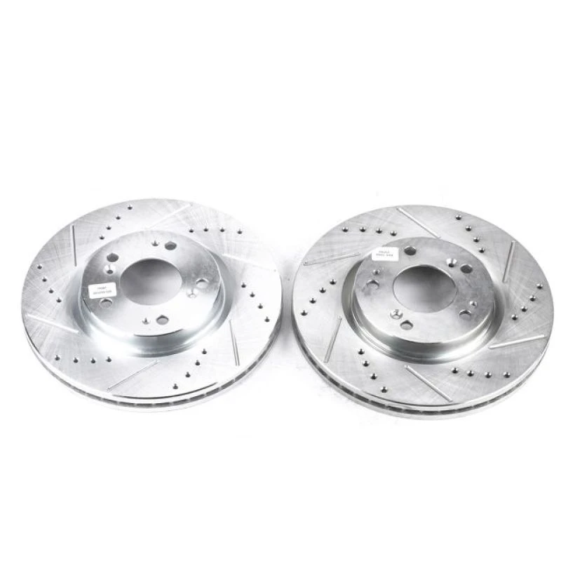 Power Stop Front Evolution Drilled & Slotted Rotors - Pair for 06-12 Mitsubishi Eclipse