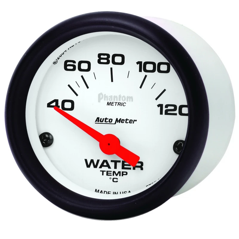 Autometer Phantom 52mm 40-120 Grad C Elektronisches Wasser-Temperatur-Messgerät