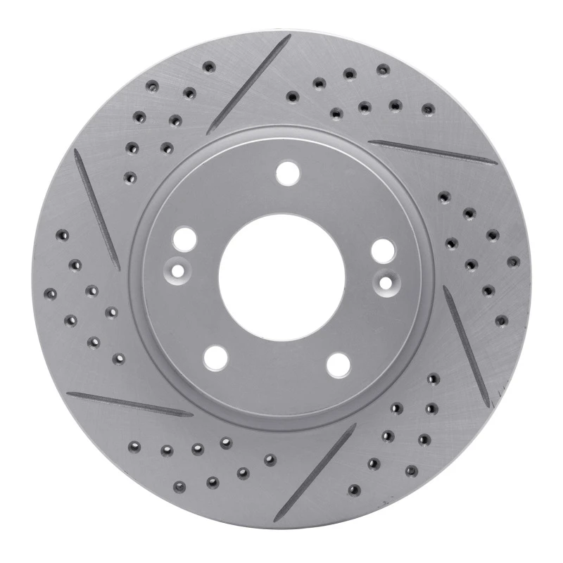 DFC 03-13 Hyundai Tucson Front Left Drilled & Slotted Geoperformance Rotor