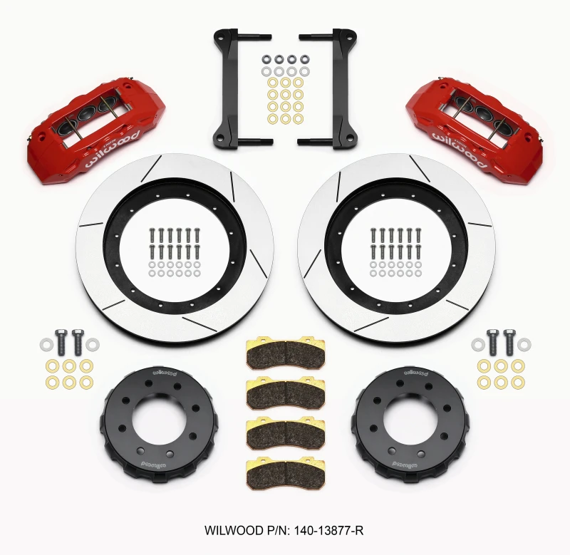 Wilwood TX6R Vorderes Kit 16,00 Zoll Rot 1999-2010 GM H2 LKW/SUV 2500