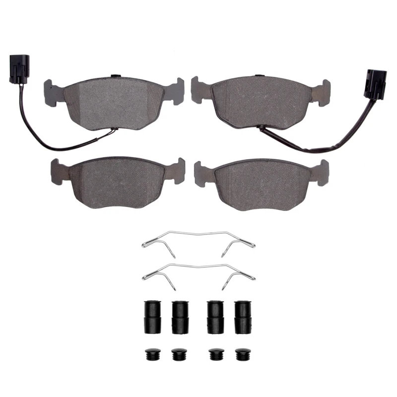 DFC 99-00 Ford Contour Front 5000 Advanced Low Metallic Brake Pads and Hardware Kit