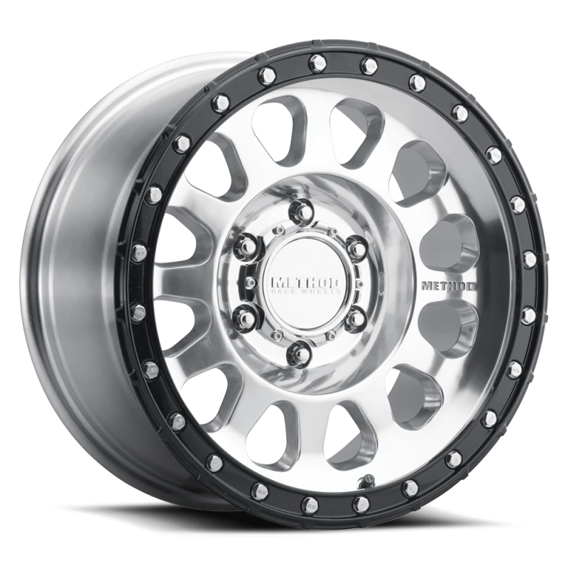 Method MR315 17x8.5 0mm Offset 6x5.5 106.25mm CB Polished Wheel - Gloss Black Lip