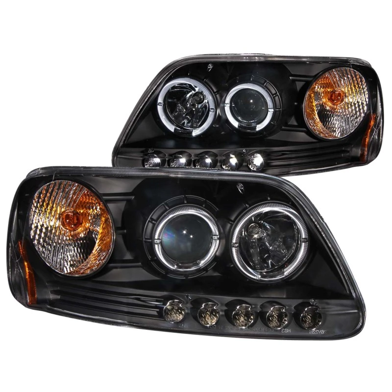 ANZO 1997.5-2003 Ford F-150 Projektor-Scheinwerfer mit Halo und LED Schwarz 1 Stück