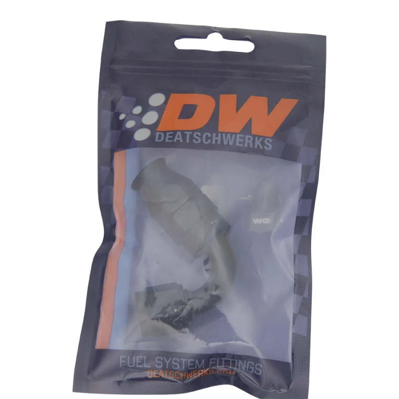 DeatschWerks 6 AN Weibliche Flare-Schwenk-120-Grad-Schlauch-Endstück PTFE - eloxiert matt schwarz