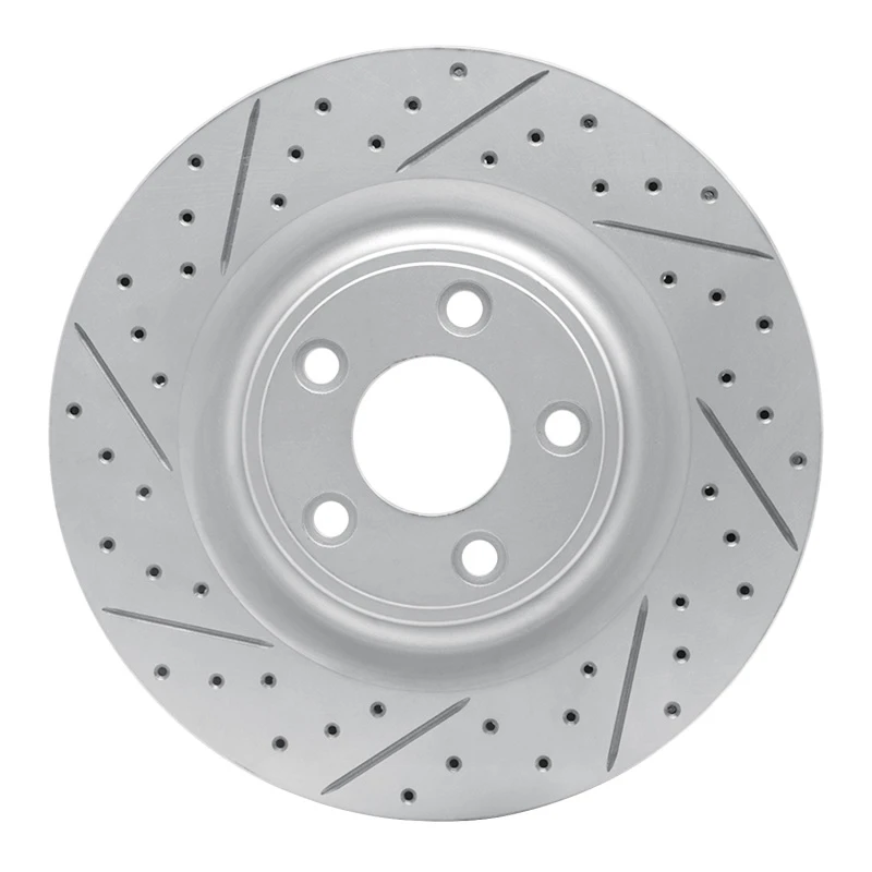 DFC 14-21 Jaguar Xj Rear Left Drilled & Slotted Geoperformance Rotor