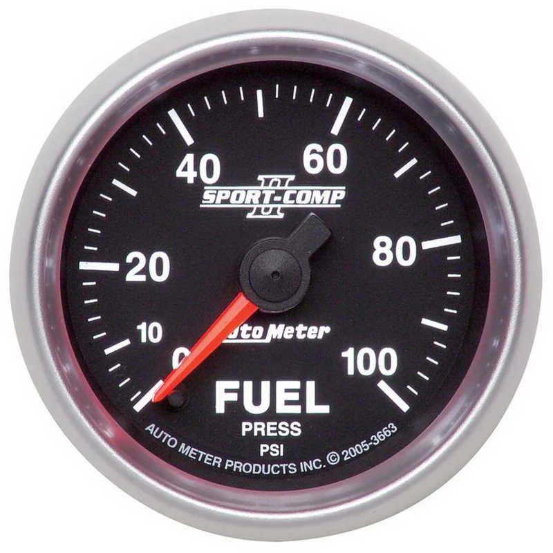 Autometer Sport-Comp II 52mm 0-100 PSI Vollständig Elektronischer Kraftstoffdruckmesser