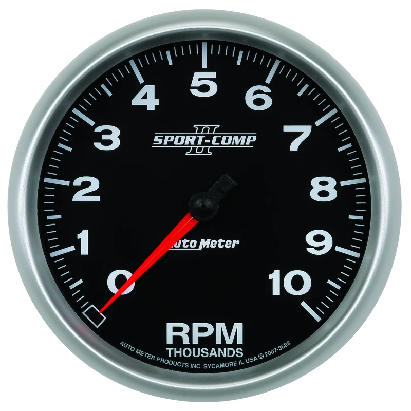 Autometer Sport-Comp II 5 inch 0-10000 RPM In Dash Tachometer