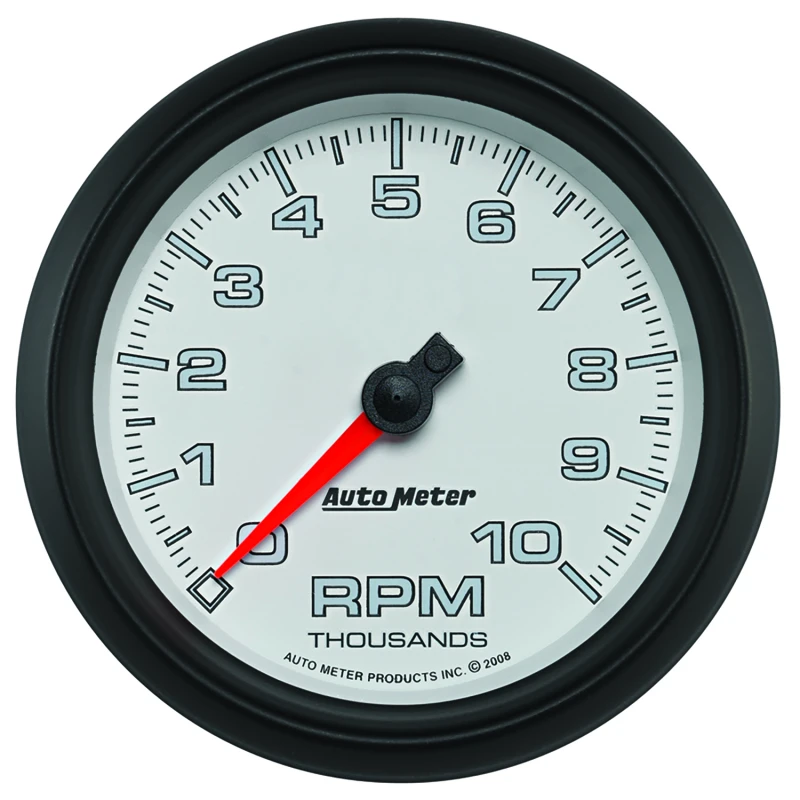 Autometer Pro-Cycle Gauge Tachometer 3 3/8in 10K Rpm White