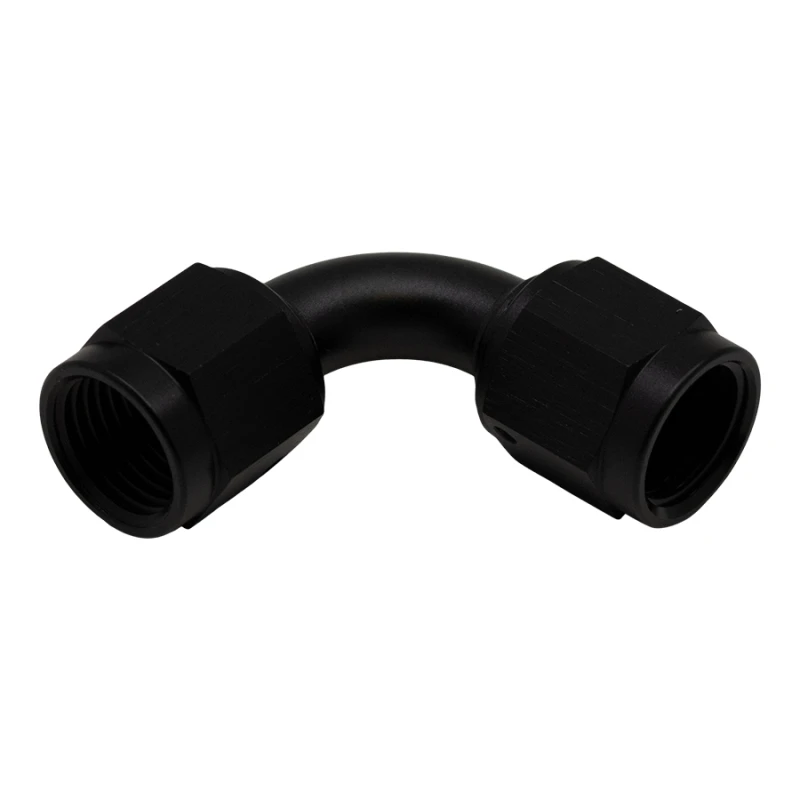 DeatschWerks 6AN Flare Female Schwenk 90-Grad zu 6AN Flare Female Schwenk - eloxiert matt schwarz