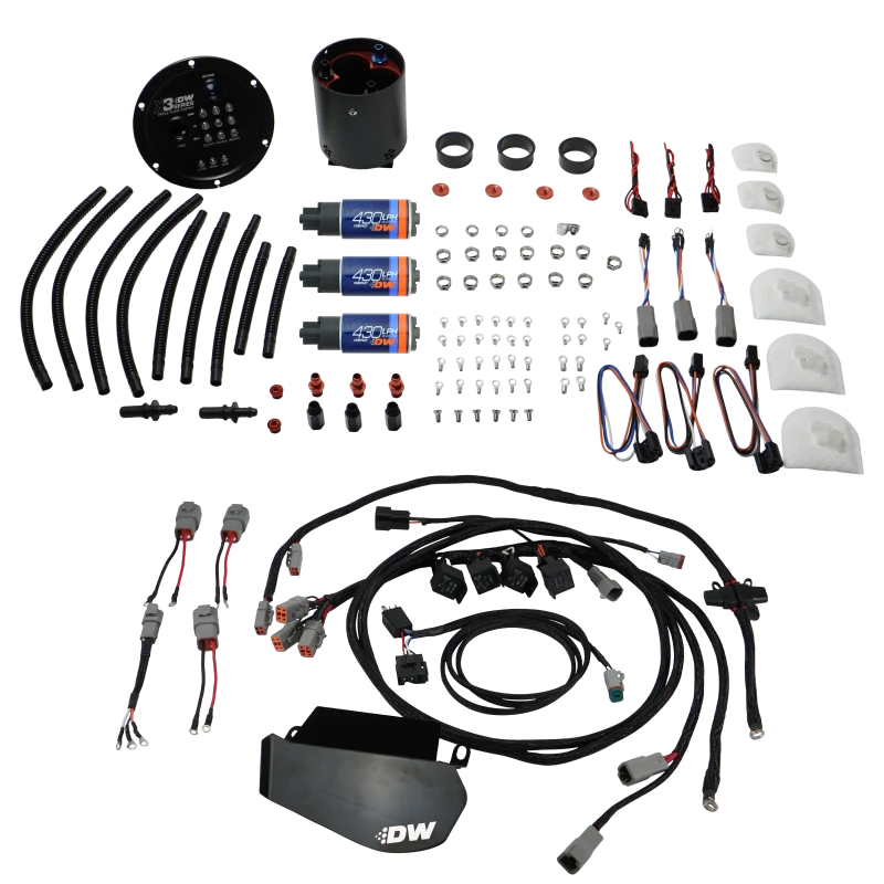 DeatschWerks 09-24 Nissan GT-R R35 X3 Triple Pump Module w/ DW430C Pumps and Plug and Play Harness