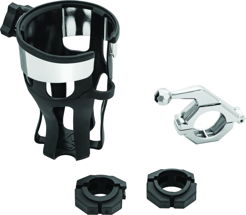 Kuryakyn Universal Reflex Getränkehalter mit Lenkerbefestigung Chrom