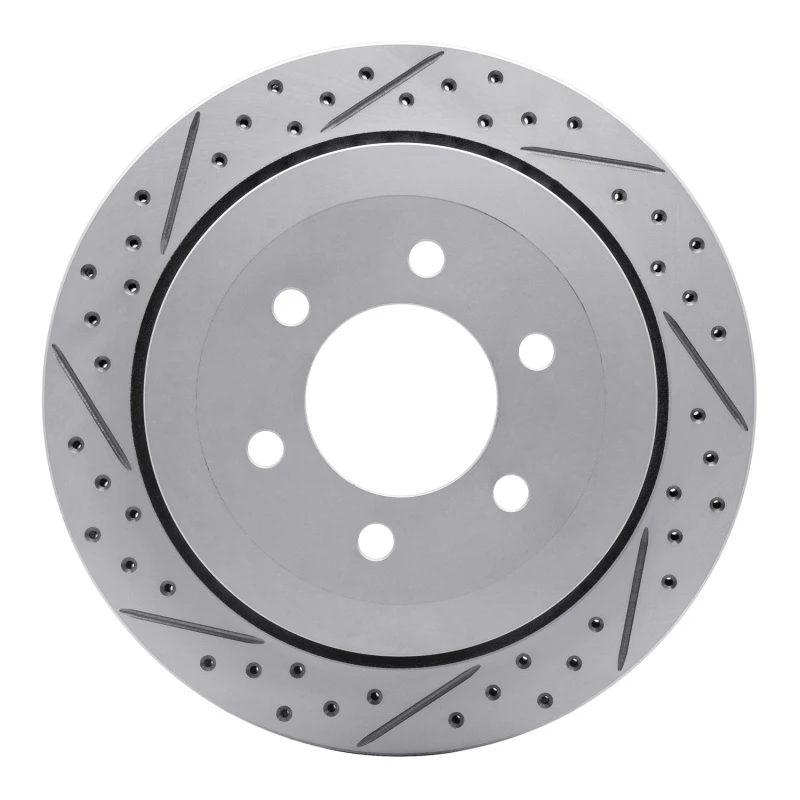 DFC 07-17 Ford Expedition Rear Left Drilled & Slotted Geoperformance Rotor