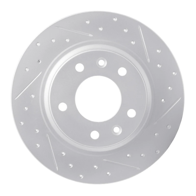 DFC 98-15 Ford Fusion Rear Right Drilled & Slotted Geoperformance Rotor